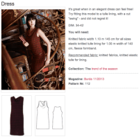 Pattern Review: BS-11-2013-112 Teal/Black Plaid Knit&nbsp;Dress